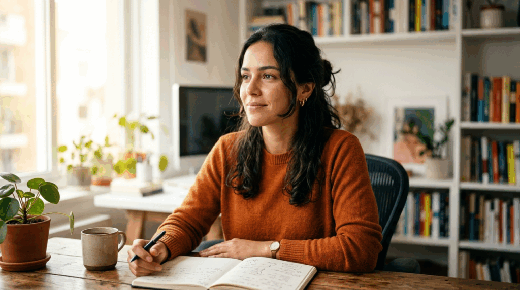 Pesquisas sobre autodistanciamento indicam que pensar em si mesmo na terceira pessoa pode reduzir o envolvimento emocional imediato. A técnica foi estudada em situações de estresse e avaliação social.