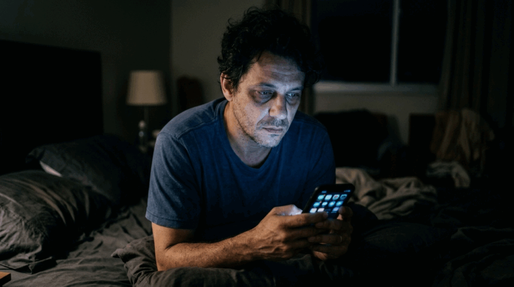 Viciado no celular de madrugada? veja o significado da procrastinação do sono