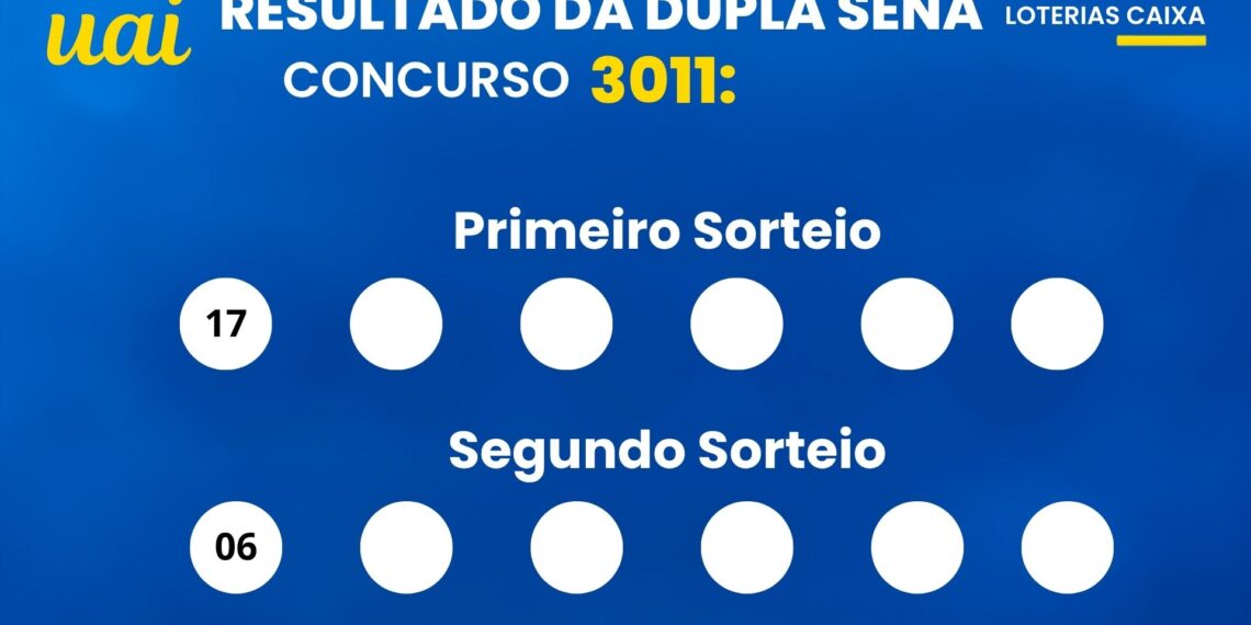Resultado da Dupla Sena de hoje: veja números e rateio do concurso 3011 (segunda-feira, 21/09)