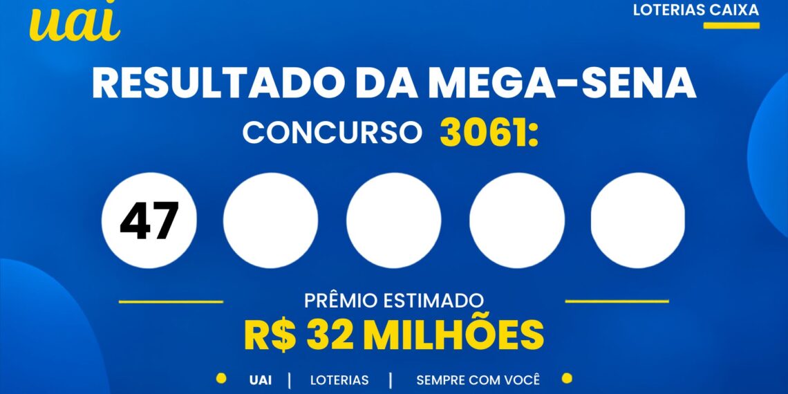 Resultado da Mega-Sena 3061 de hoje (22/09/2026): veja os números sorteados e o prêmio de R$ 32 milhões