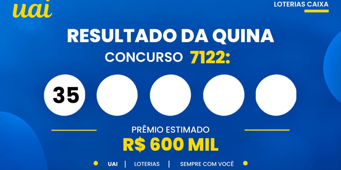 Resultado da Quina 7122: veja os números sorteados e o rateio de domingo (20/09)