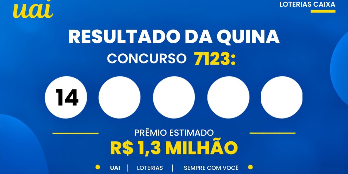 Resultado da Quina 7123: veja os números sorteados e o rateio de segunda-feira (21/09)