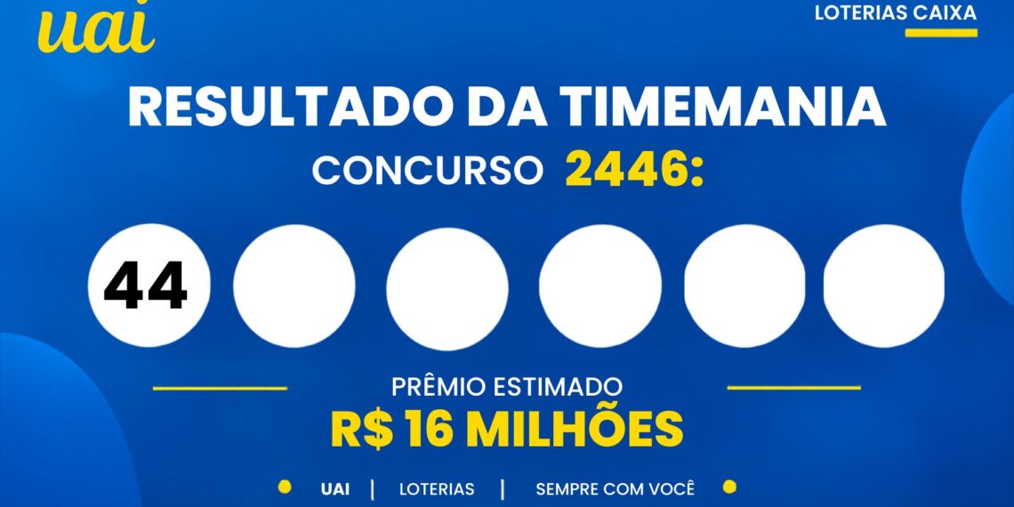 Resultado da Timemania — números sorteados no concurso 2446 de hoje