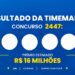 Resultado da Timemania de hoje: veja os números e o rateio do concurso 2447, que acumulou para R$ 16,8 milhões (domingo, 27/09)