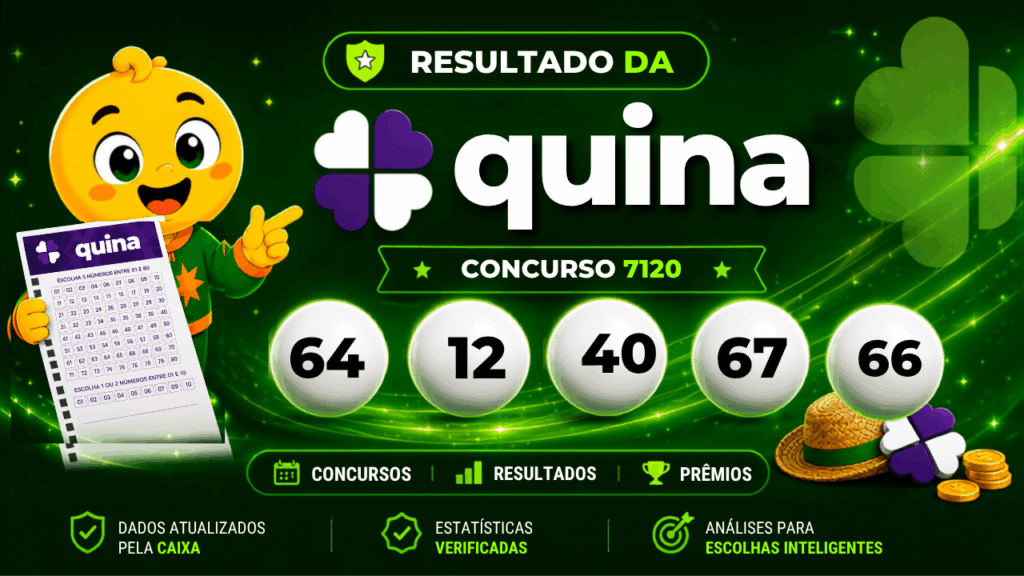 Resultado da Quina 7120 de hoje (17/09): veja os números sorteados e o rateio completo