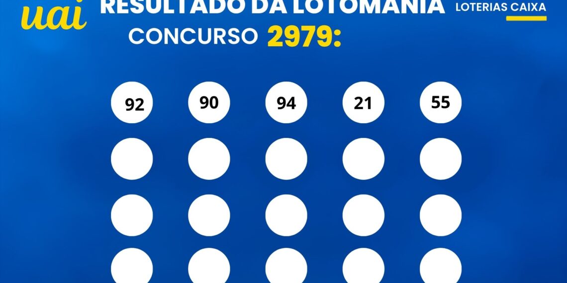 Resultado da Lotomania — números sorteados no concurso 2979 hoje