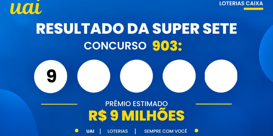 Resultado do Super Sete de hoje: veja os números e o rateio do concurso 903, que pode pagar R$ 9 milhões (sexta-feira, 25/09)