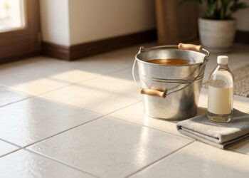 O truque proibido com detergente e vinagre branco que devolve o brilho de fábrica a pisos cerâmicos opacos e encardidos em poucos minutos