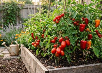 Seus pés de tomate crescem cheios de folhas viçosas mas não vingam nenhum fruto? O excesso de adubo errado está enganando você