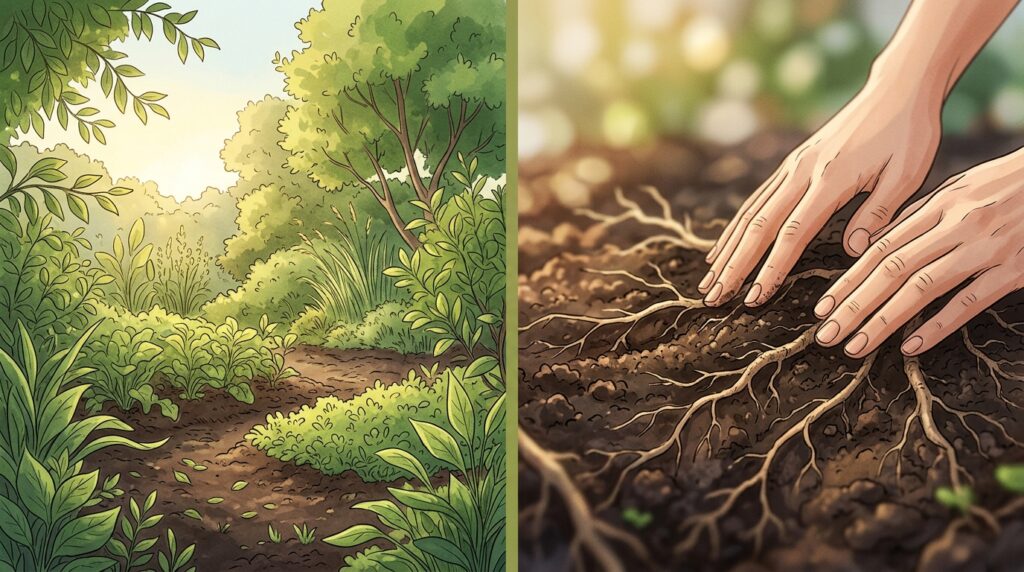 Plantar a muda tirada do saquinho sem abrir e soltar as raízes enroladas impede que a árvore crie sustentação e ela pode tombar no futuro
