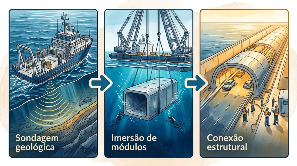O truque colossal da engenharia moderna que permitiu unir países através de túneis imersos quilométricos sob o oceano