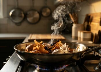 Queimar cascas secas de alho e cebola na cozinha: para que serve o desodorizador natural que elimina odores fortes de frituras e peixes com a fumaça