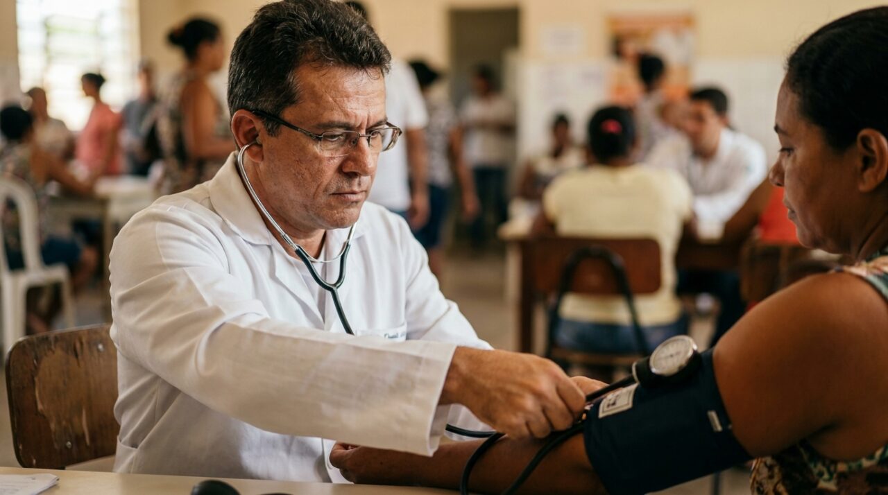 Cardiologista de periferia há 12 anos repete: hipertensão silenciosa só aparece em ultrassom quando já causou entupimento, pressão 140/90 “controlada” mata lentamente, café com açúcar dispara pico de 180, sal em excesso vira infarto aos 55