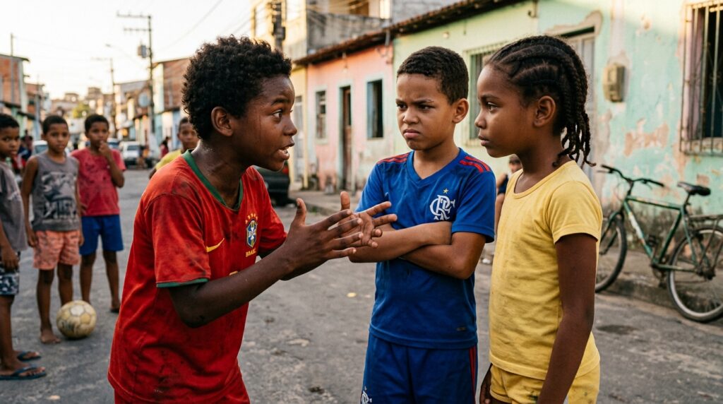 Children_discussing_during_stree%E2%80%A6_20260914150317-1024x572 A psicologia aponta que quem cresceu brincando na rua pode ter treinado habilidades sociais que hoje precisam ser aprendidas de outras maneiras