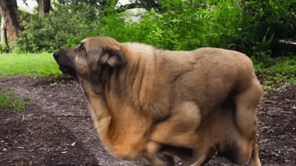 “É muita dobrinha!”: cão com pele que parece estar “derretendo” viraliza e emociona a web