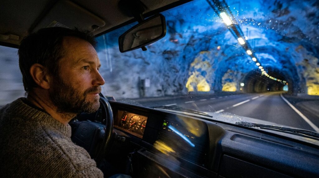 Com 24,5 km de extensão, túnel atravessa uma montanha na Noruega sob até 1.400 metros de rocha e leva cerca de 20 minutos para ser percorrido
