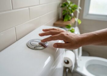 Por que a descarga do vaso tem dois botões? Cada tecla foi projetada para liberar uma quantidade diferente de água