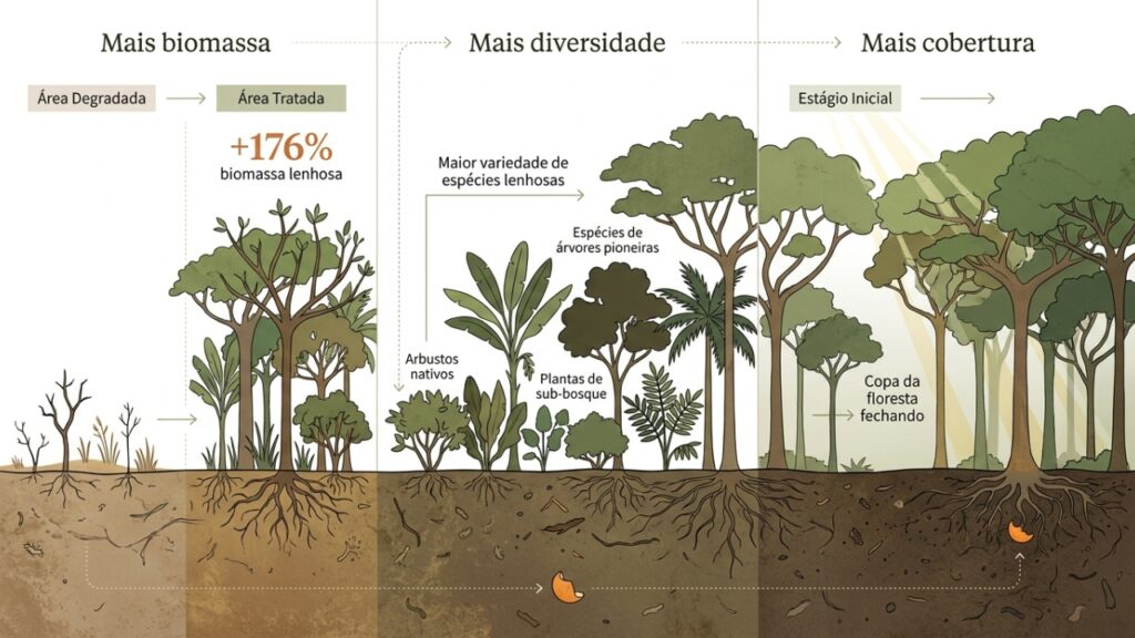 Infographic_explaining_ecologica%E2%80%A6_20260922161516-1024x576 Em 1998, despejaram 12.000 toneladas de cascas de laranja em uma área degradada; 16 anos depois, uma floresta havia tomado conta do lugar