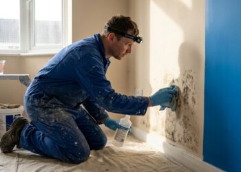 Pintor profissional ensina como remover mofo e bolor das paredes usando uma solução caseira que mata raízes sem danificar a pintura adjacente
