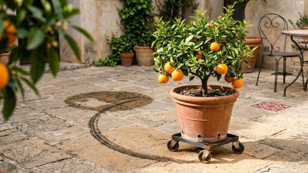 Potted_tangerine_tree_in_sun_202609012358-1024x576 A tangerineira dá frutas, cresce em vaso: por que recomendam