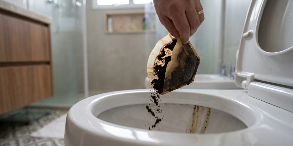 Jogar borra de café no vaso sanitário realmente elimina odores? O que a hidráulica diz sobre o método caseiro
