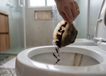 Jogar borra de café no vaso sanitário realmente elimina odores? O que a hidráulica diz sobre o método caseiro