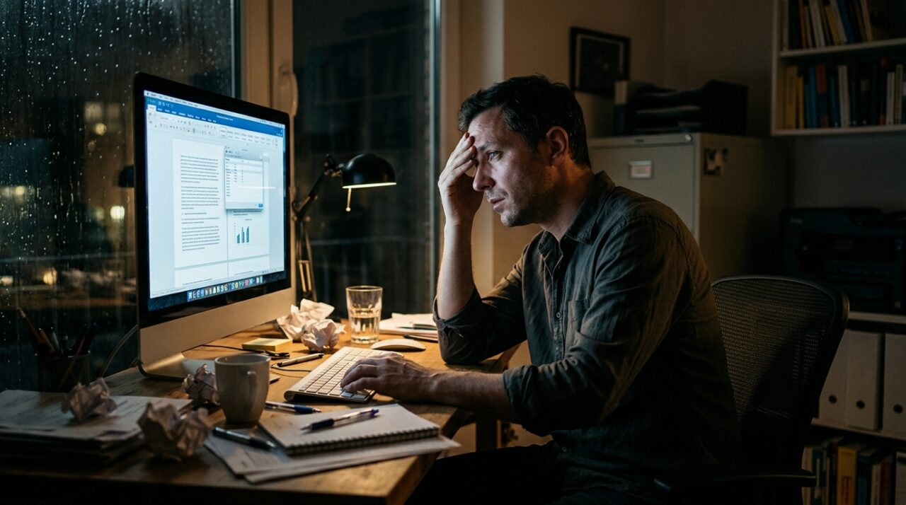 Travar ao tentar fazer um trabalho perfeito não é sinal de preguiça, mas uma sobrecarga do córtex pré-frontal causada pela amígdala ao interpretar o medo de errar como perigo real