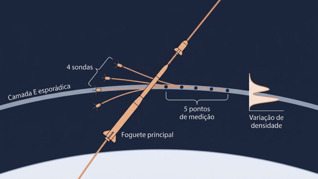 Nuvens metálicas da ionosfera revelam estrutura turbulenta