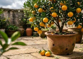 Tangerineira em vaso e o simbolismo de prosperidade