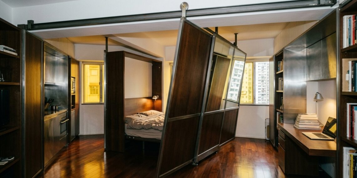 Apartamento de Hong Kong cria 24 espaços em apenas 32 m²