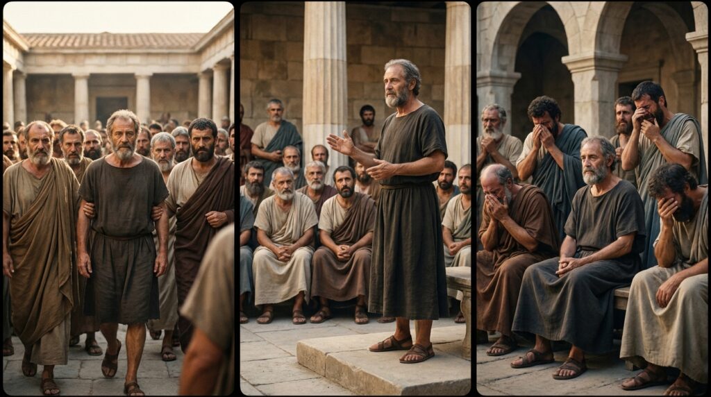 Frase do dia de Sócrates: “O homem de valor não deve calcular suas chances de viver ou morrer” — a lição sobre agir com justiça mesmo diante do medo