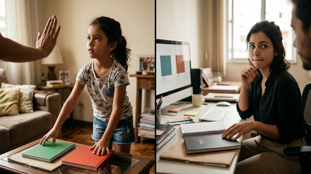 A psicologia do desenvolvimento aponta que quem foi criado ouvindo “não” constantemente tende a questionar suas próprias decisões na vida adulta; o impacto invisível das palavras na confiança