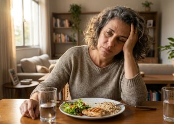 Mulher sente sonolência intensa pouco depois de terminar o almoço.