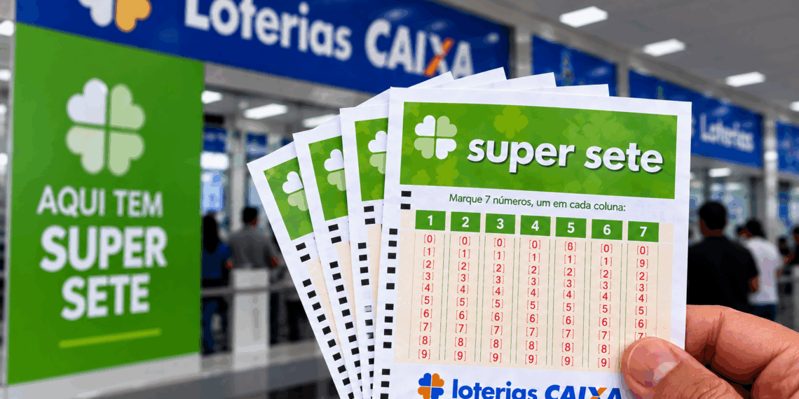 Resultado do Super Sete — volantes em uma casa lotérica