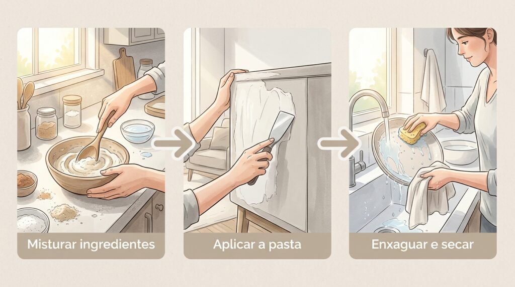 Como eliminar a impregnação de resíduos orgânicos em plásticos porosos sem recorrer a saponáceos abrasivos pesados