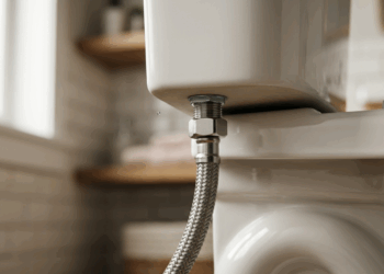 A mangueirinha flexível que alimenta a caixa do vaso sanitário tem prazo de validade e ignorar a troca dela pode causar um alagamento repentino na sua casa