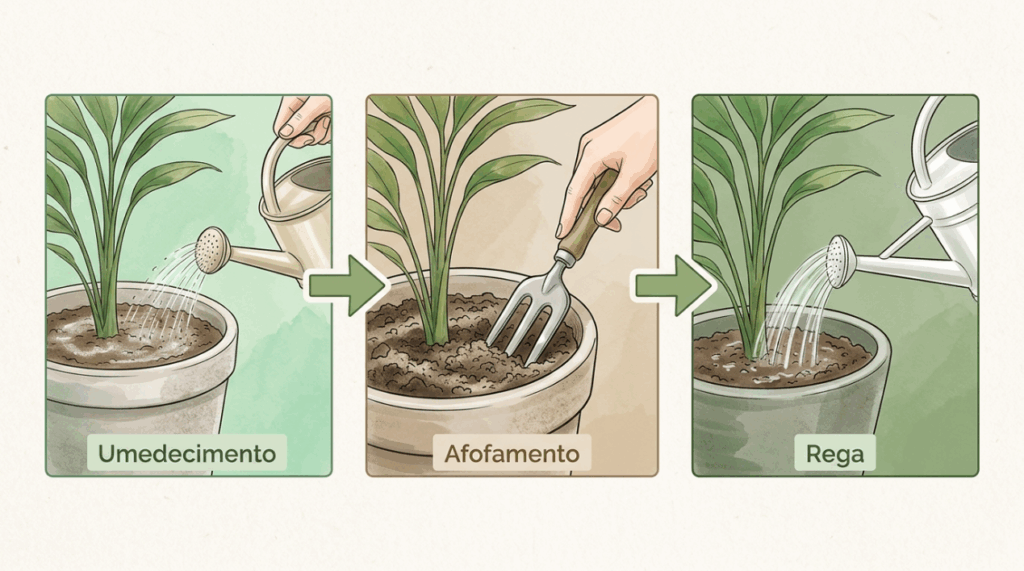 Você rega a planta todos os dias, mas a terra continua seca por dentro? Uma crosta invisível na superfície pode estar bloqueando a água