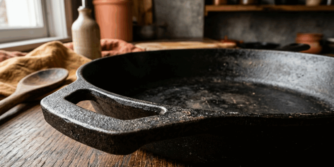 Passar óleo comum e guardar: o erro que faz sua panela de ferro fundido ficar pegajosa e com gosto rançoso