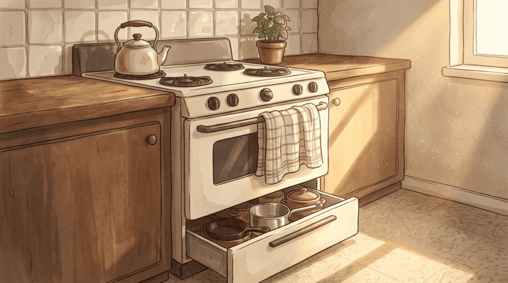 A gaveta embaixo do forno não serve sempre para guardar assadeiras: em alguns modelos ela foi feita para manter a comida quente