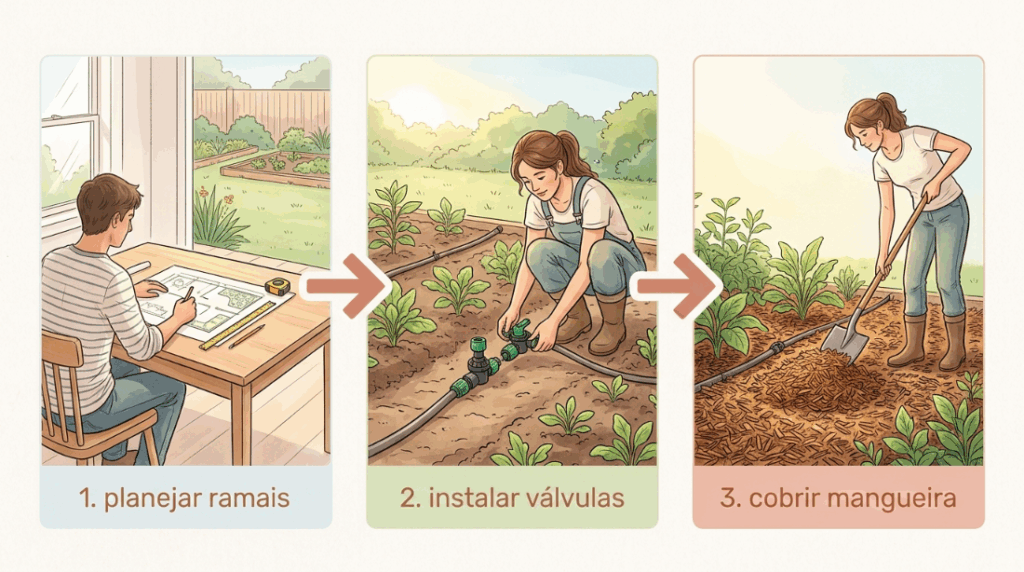 As plantas do final da linha do gotejamento estão sempre secas? A perda de pressão na mangueira ressecada pelo sol pode ser a explicação