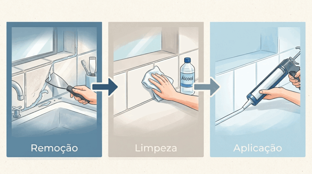 O banheiro está com um cheiro estranho mesmo após a limpeza pesada? O culpado pode ser o silicone antigo na base do vaso sanitário