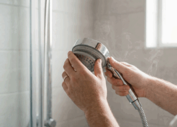 Se o chuveiro perdeu força mas o resto da casa não, o problema pode estar preso nos pequenos furos da ducha