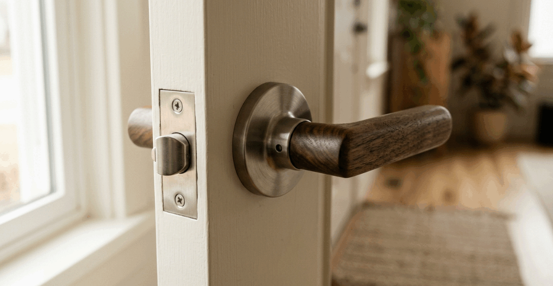 A maçaneta da porta do quarto afundou e não quer voltar para o lugar sozinha? O impacto de batidas constantes quebrou a mola interna da fechadura