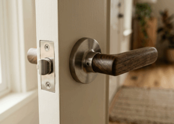 A maçaneta da porta do quarto afundou e não quer voltar para o lugar sozinha? O impacto de batidas constantes quebrou a mola interna da fechadura