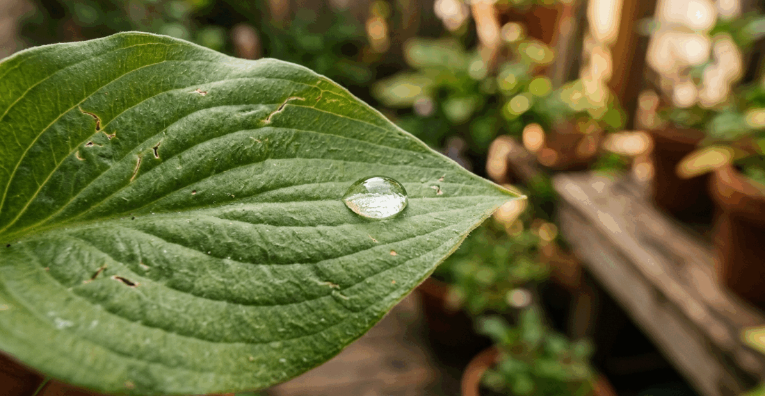 Molhar as plantas no horário de sol forte do meio-dia parece refrescante, mas as gotículas funcionam como lupas que queimam as folhas