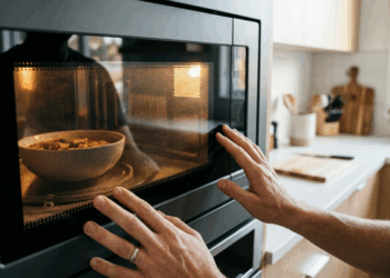 A tela preta da porta do micro-ondas não está ali só para escurecer o vidro: os pequenos furos têm uma função de segurança