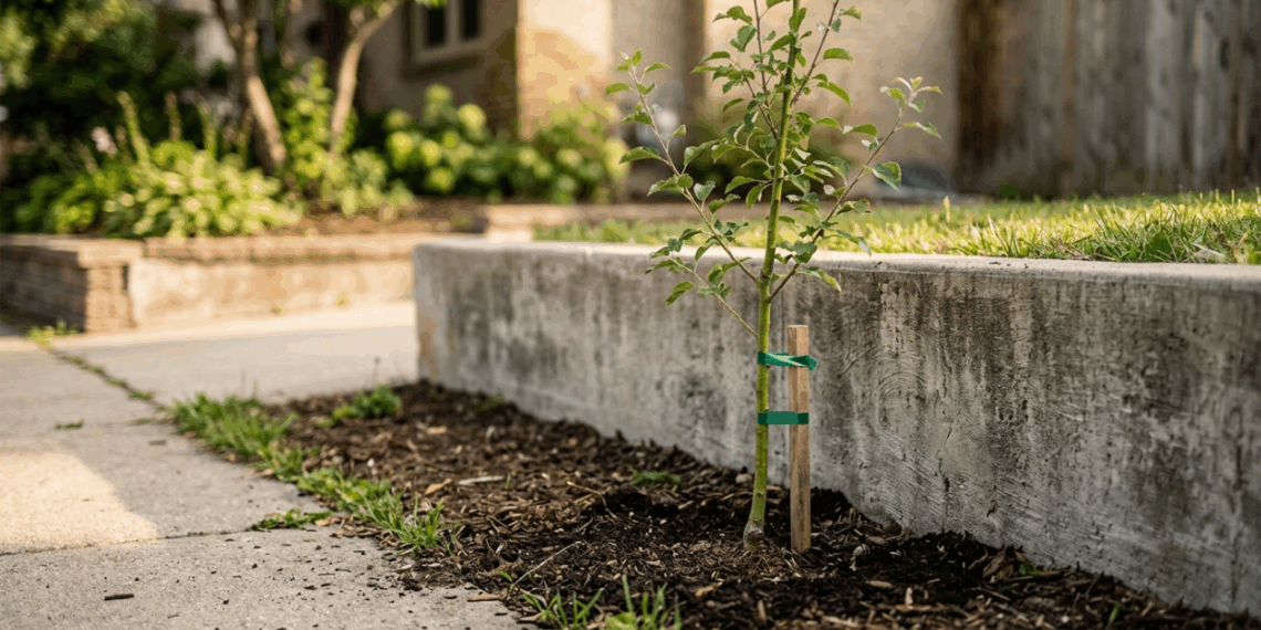 Escolher uma árvore bonita e plantá-la perto demais da parede da casa pode trazer problemas graves com raízes que quebram o piso
