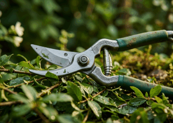 Cortar galhos do jardim com a mesma tesoura sem limpar antes pode estar espalhando doenças silenciosas de uma planta para a outra