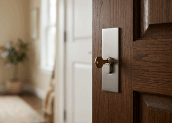 A chave da porta interna está emperrando e exigindo força para girar? Antes que quebre dentro da fechadura, aplique este produto simples
