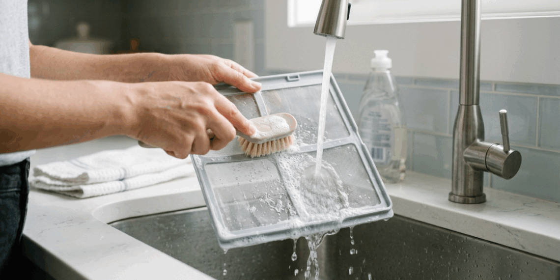 A secadora pode estar com o filtro aparentemente limpo e ainda assim secar devagar: a camada invisível que se forma na tela